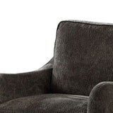 Benzara Fabric Upholstered Chair with Tapered Angled Legs, Dark Gray BM239788 Gray Solid Wood and Fabric BM239788