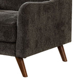 Benzara Fabric Upholstered Chair with Tapered Angled Legs, Dark Gray BM239788 Gray Solid Wood and Fabric BM239788