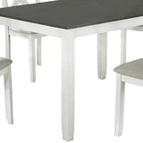 Benzara 5 Piece Dining Table Set with Padded Seat and X Back, White BM239816 White Solid Wood, Veneer and Fabric BM239816