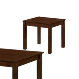 Benzara 3 Piece Wooden Coffee Table Set with Straight Legs, Brown BM239830 Brown Solid Wood and Veneer BM239830