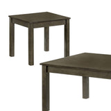 Benzara 3 Piece Wooden Coffee Table Set with Straight Legs, Gray BM239831 Gray Solid Wood and Veneer BM239831