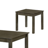 Benzara 3 Piece Wooden Coffee Table Set with Straight Legs, Gray BM239831 Gray Solid Wood and Veneer BM239831