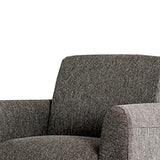 Benzara Accent Chair with Fabric Padded Seat and Metal Legs, Gray BM239844 Gray Solid Wood, Metal and Fabric BM239844