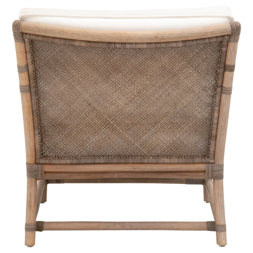 Benzara Rattan Frame Club Chair with Removable Seat and Back Cushions, Brown BM239935 Brown Rattan BM239935