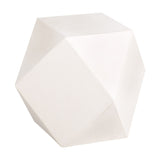 Benzara Geometric Shape Concrete Accent Table with Faceted Sides, Cream BM239938 Cream Concrete BM239938