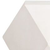 Benzara Geometric Shape Concrete Accent Table with Faceted Sides, Cream BM239938 Cream Concrete BM239938