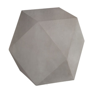 Benzara Geometric Shape Concrete Accent Table with Faceted Sides, Gray BM239939 Gray Concrete BM239939