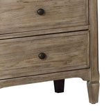 Benzara 2 Drawer Wooden Nightstand with USB Slot, Gray BM240046 Gray Solid Wood, Veneer BM240046