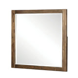 40 Inch Rectangular Wooden Frame Mirror, Brown