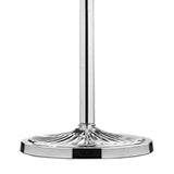 Benzara Floor Lamp with Metal Base and Hanging Crystals, Silver BM240300  Acrylic, Metal BM240300