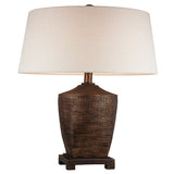 Table Lamp with Polyresin Urn Shape Base, Bronze