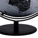 Benzara Globe Accent Decor with Inbuilt LED, Black and Gray BM240408  Metal BM240408