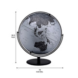 Benzara Globe Accent Decor with Inbuilt LED, Black and Gray BM240408  Metal BM240408