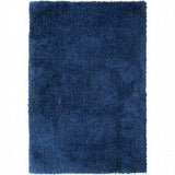 Rug with Soft Fabric and Jute Backing, Navy Blue