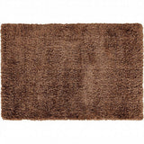 Benzara Rug with Soft Fabric and Jute Backing, Brown BM252776 Brown Fabric BM252776