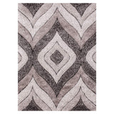 Rug with Soft Fabric and Multiple Drop Pattern, Gray