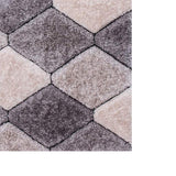 Benzara Rug with Soft Fabric and Diamond Pattern, Gray BM252783 Gray Fabric BM252783