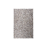 Rug with Soft Leatherette and Mosaic Pattern, Gray