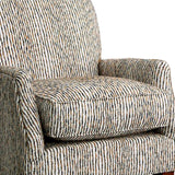 Benzara Chair with Microfiber Fabric and Striped Pattern, Multicolor BM252951 Multicolor Solid wood, Fabric BM252951