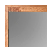 Benzara Mirror with Durable Lacquer Top Coat, Light Oak BM252990 Brown Solid Wood BM252990