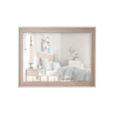 Mirror with Euro Style Slats, Brown