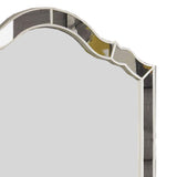 Benzara Mirror with Intricately Divided Panels, Silver BM253006 Silver Mirror, Resin, Solid Wood BM253006