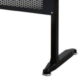 Benzara Adjustable Writing Desk with Manual Crank Handle, Black BM261416 Black Metal BM261416