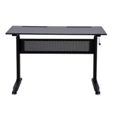 Adjustable Writing Desk with Manual Crank Handle, Black