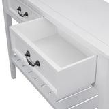 Benzara Console Table with 2 Drawers and Bottom Shelf, White BM261432 White Wood BM261432