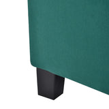 Benzara Storage Bench with Flip Button Tufted Top and Sleek Legs, Green BM261448 Green Wood and Fabric BM261448