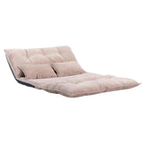 Benzara Adjustable Foldable Leisure Sofa Bed with Tufting, Beige BM261459 Beige Fabric, Metal BM261459