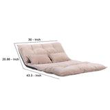 Benzara Adjustable Foldable Leisure Sofa Bed with Tufting, Beige BM261459 Beige Fabric, Metal BM261459