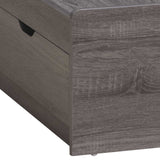 Benzara Twin Size Chest Bed with 3 Drawers, Distressed Gray BM261491 Gray Wood BM261491