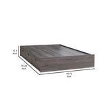 Benzara Twin Size Chest Bed with 3 Drawers, Distressed Gray BM261491 Gray Wood BM261491