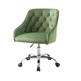 Office Chair with Padded Swivel Seat and Tufted Design, Green