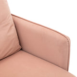 Benzara Loveseat with Velvet Upholstery and Tufted Back, Pink BM261608 Pink Wood, Metal and Fabric BM261608