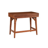 Benzara Writing Desk with 2 Drawers and Angled Legs, Brown BM261866 Brown Solid Wood and Veneer BM261866