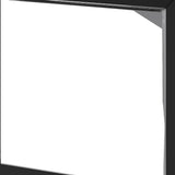 Benzara Mirror with Rectangular Wooden Encasing, Black BM261873 Black Solid Wood and Mirror BM261873