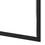 Benzara Mirror with Rectangular Wooden Encasing, Black BM261873 Black Solid Wood and Mirror BM261873