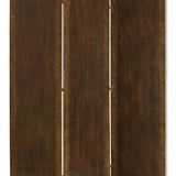 Benzara Metal 3 Panel Screen with Textured Nub Head Accent Borders, Brown BM26471 Brown Metal BM26471