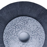 Benzara Round Dual Layer Glass and Sandstone Wall Decor, Large, Gray BM26639 Gray Sandstone and Glass BM26639