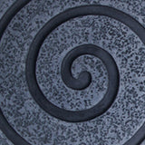 Benzara Round Sandstone and Glass Wall Decor with Spiral Design, Large, Gray BM26642 Gray Sandstone and Glass BM26642