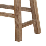 Benzara Wooden Frame Saddle Seat Counter Height Stool with Angled Legs, Gray BM61441 Gray Solid Wood BM61441