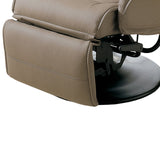 Benzara Additional Comfort Glider Chair, Beige BM68930 Beige VINYL BM68930