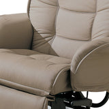 Benzara Additional Comfort Glider Chair, Beige BM68930 Beige VINYL BM68930