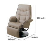 Benzara Additional Comfort Glider Chair, Beige BM68930 Beige VINYL BM68930