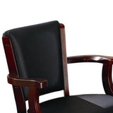 Benzara Expedient Upholstered Arm Game Chair, Green And Brown BM68949 Green And Brown WOOD SOLIDS BM68949