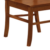 Benzara Slat Back Mission Style Wooden Side Chair, Brown, Set of 2 BM68967 Brown Wood BM68967