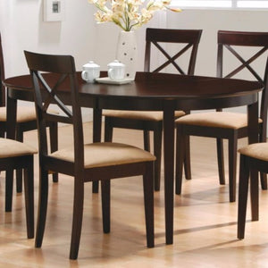 Benzara Modish Oval Shaped Wooden Dining Table, Brown BM68977 Brown Wood BM68977