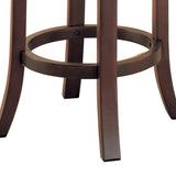 Benzara Round Wooden Counter Height Stool with Upholstered Seat, Brown, Set of 2 BM68987 Brown Wood BM68987